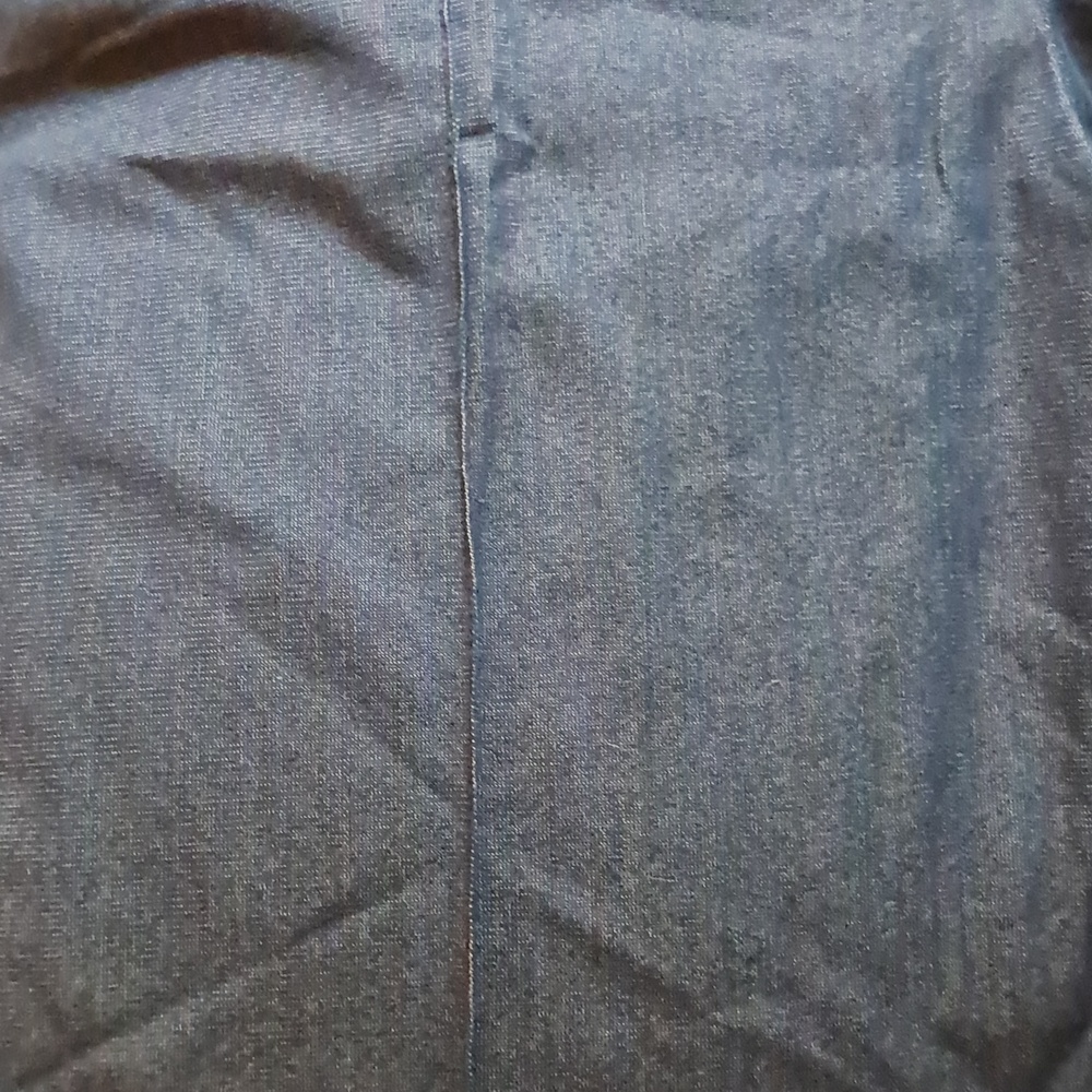 Zara Basic Indigo Denim Creased Pants Business Casual Casual Coastal Size L - Picture 8 of 8
